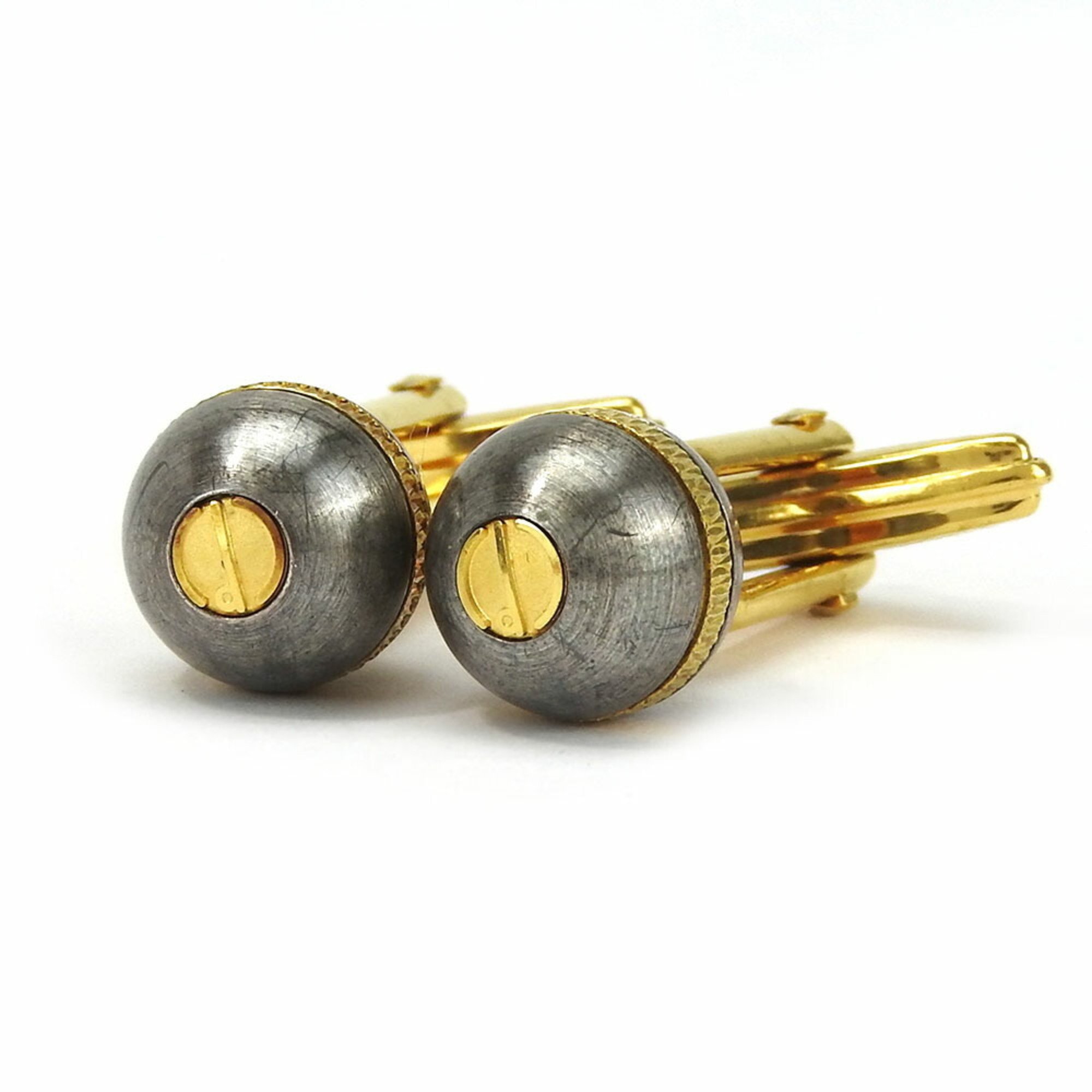 Dunhill Cufflinks Metal Plastic Grey Gold Man Accessories Men's