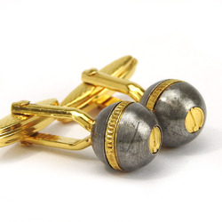 Dunhill Cufflinks Metal Plastic Grey Gold Man Accessories Men's