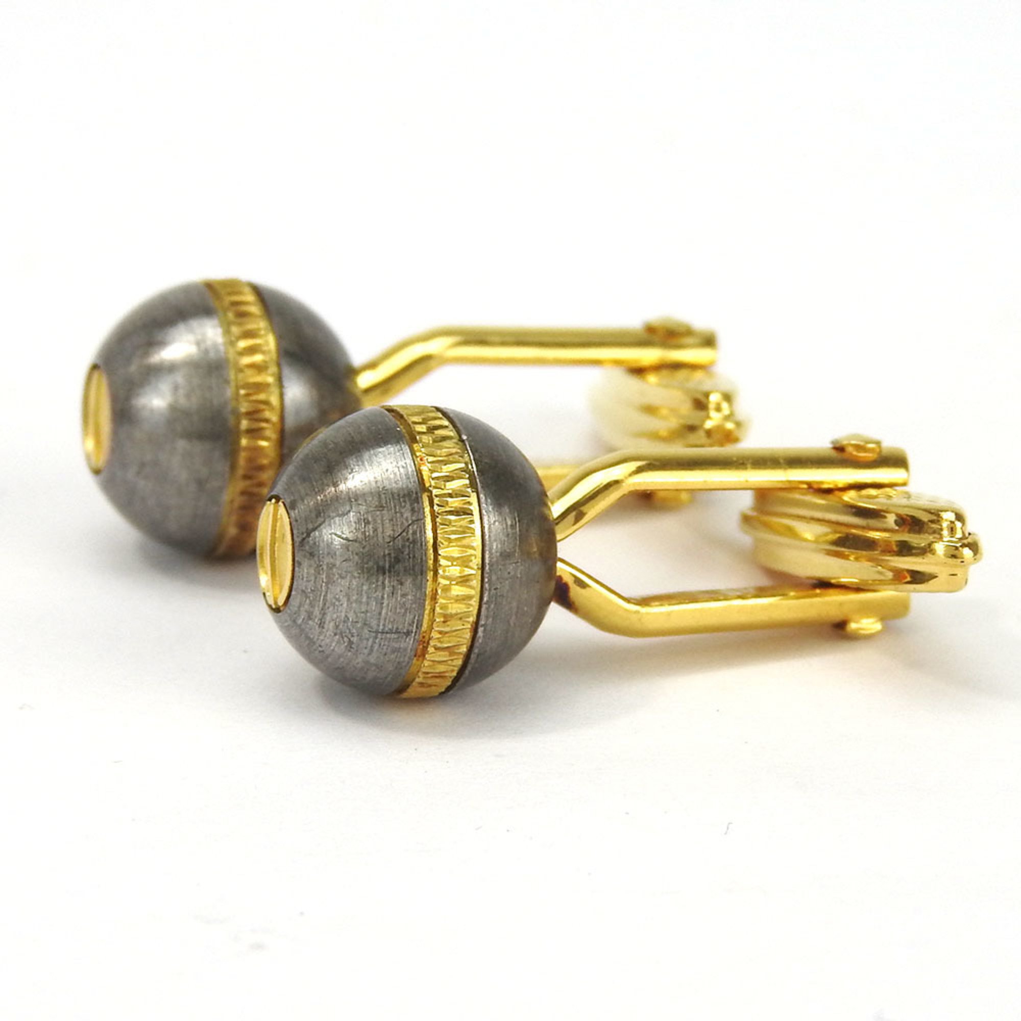 Dunhill Cufflinks Metal Plastic Grey Gold Man Accessories Men's