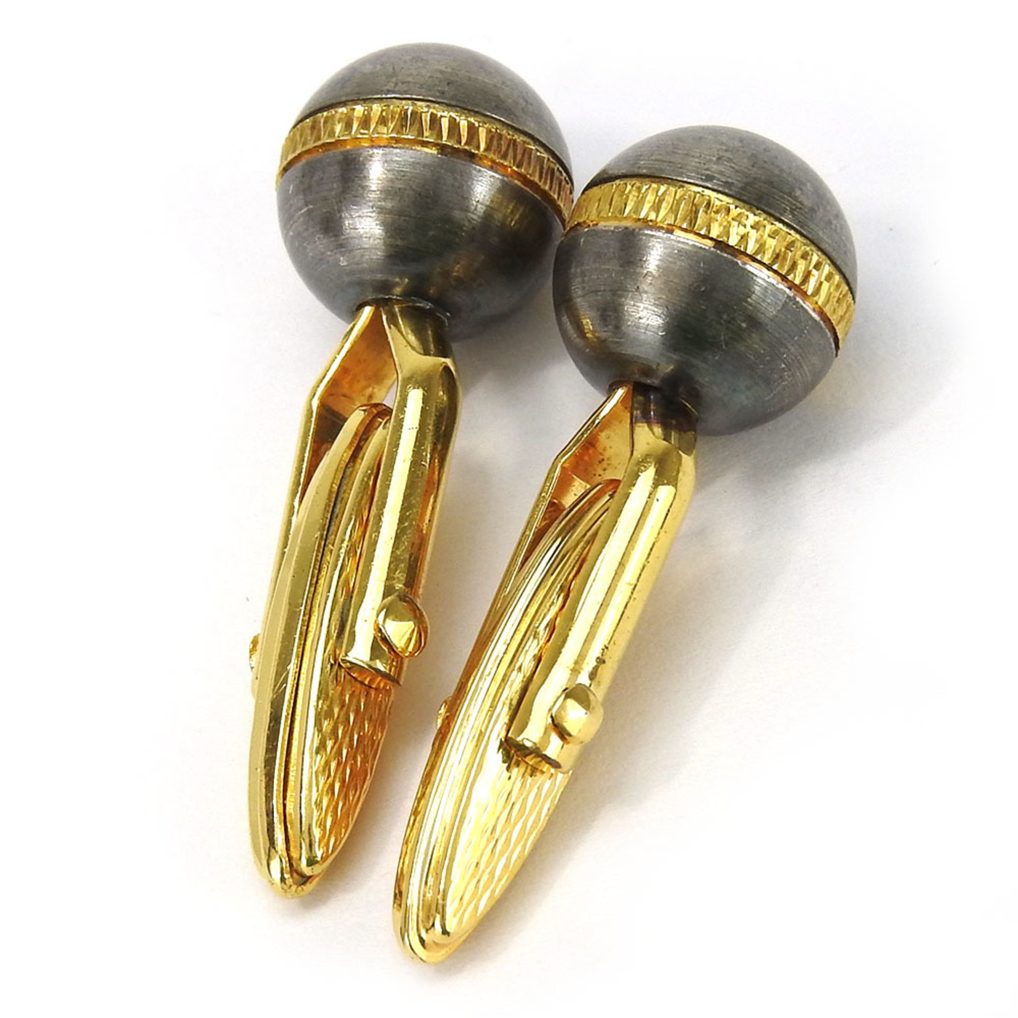 Dunhill Cufflinks Metal Plastic Grey Gold Man Accessories Men's