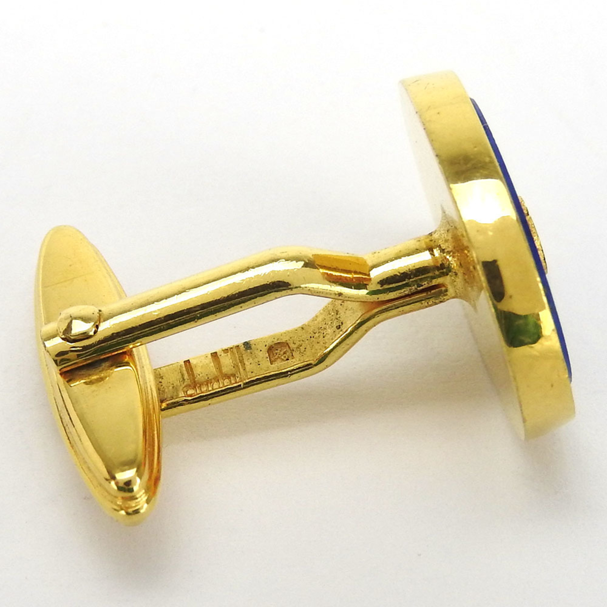 Dunhill Cufflinks Lapis Lazuli Metal Blue Gold Man Men's