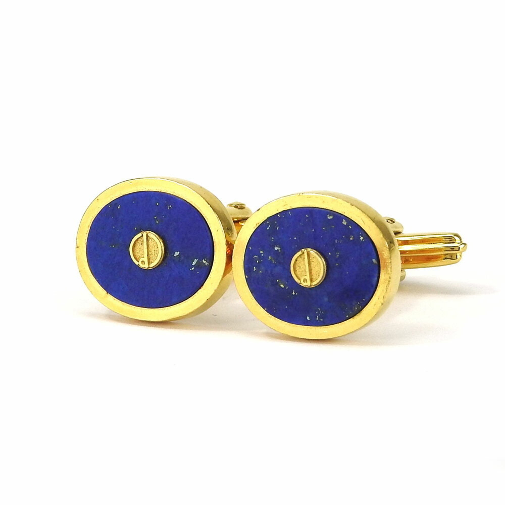 Dunhill Cufflinks Lapis Lazuli Metal Blue Gold Man Men's