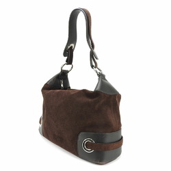 BALLY Shoulder Bag Suede Leather Brown Women's