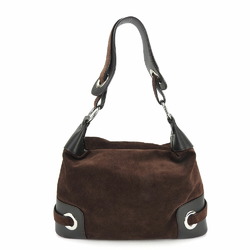 BALLY Shoulder Bag Suede Leather Brown Women's