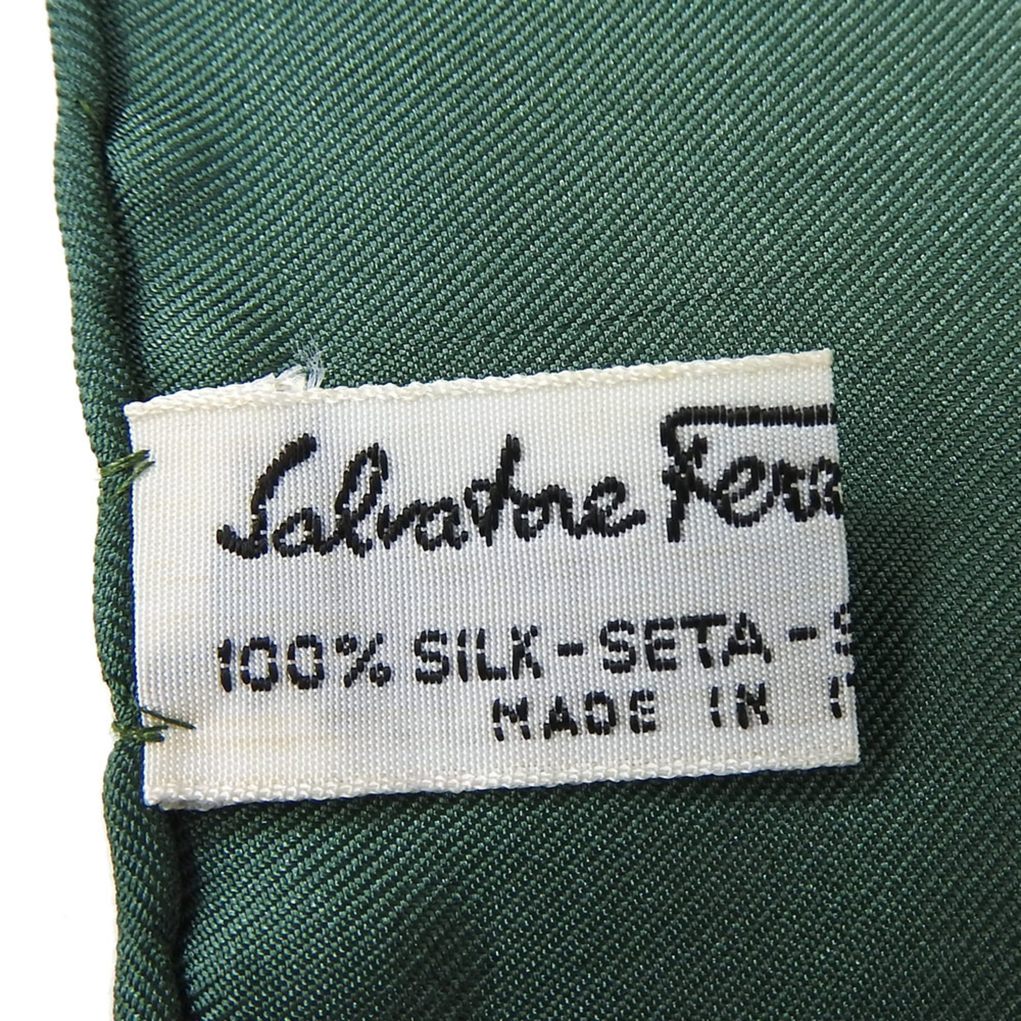 Salvatore Ferragamo Scarf Silk Green Large Women's