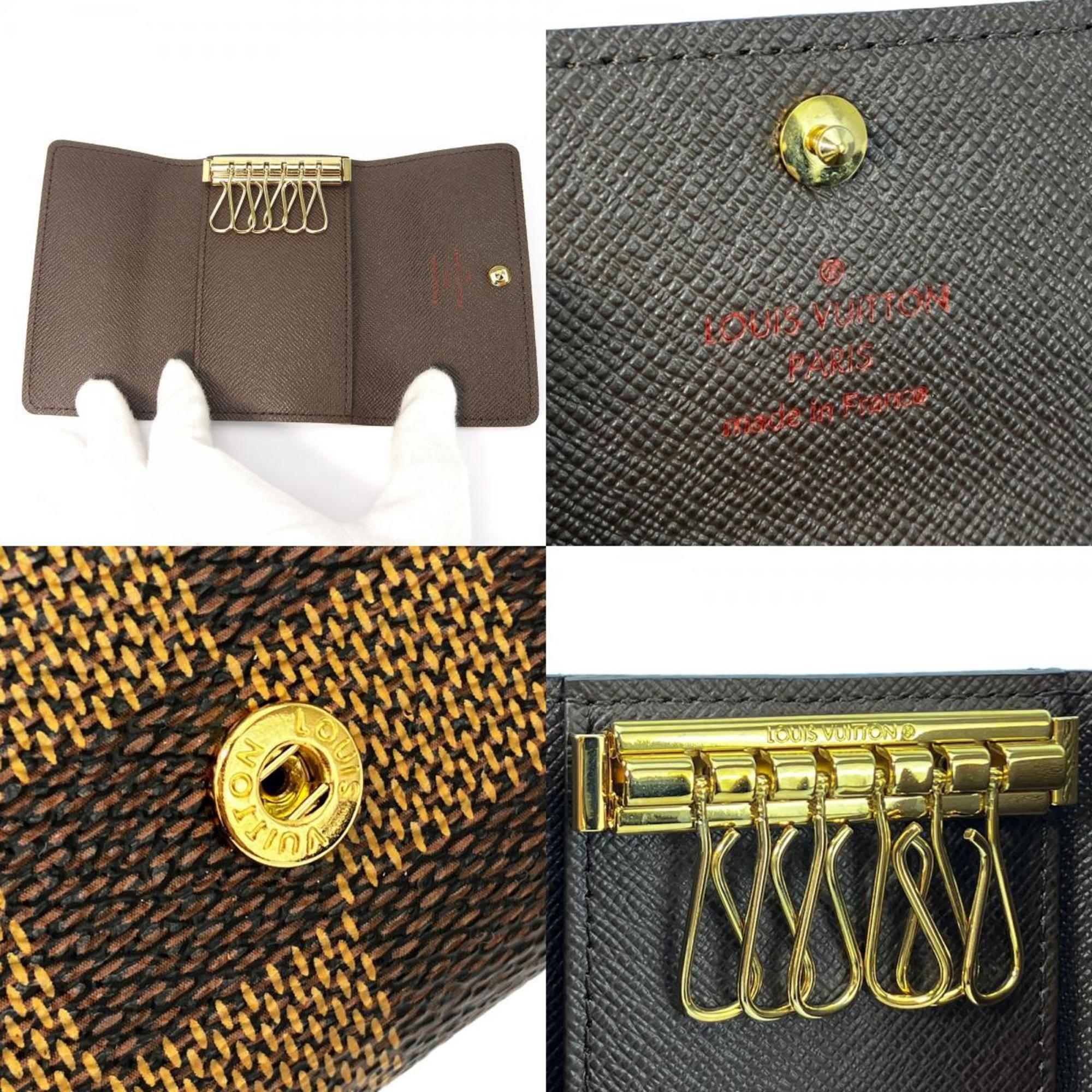 Louis Vuitton Key Case Multicle 6 N62630 Damier Canvas Brown 6-ring Accessory Women's Men's LOUIS VUITTON