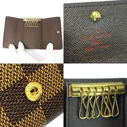 Louis Vuitton Key Case Multicle 6 N62630 Damier Canvas Brown 6-ring Accessory Women's Men's LOUIS VUITTON