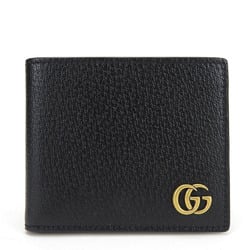 Gucci Wallet 428726 GG Marmont Leather Black Business Card Holder/Card Case Bifold Women's Men's GUCCI