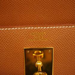 Hermes Handbag Kelly 32 □A Engraved Couchevel Gold Ladies