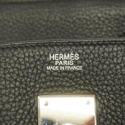 Hermes handbag Birkin 30 □K engraved Taurillon Clemence black ladies