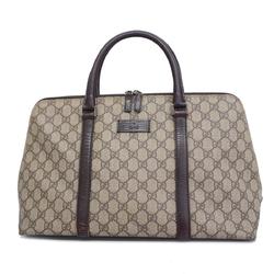 Gucci handbag GG Supreme 114537 leather brown beige ladies