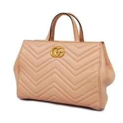 Gucci handbag GG Marmont 448054 leather pink ladies