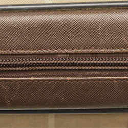 Burberry Check Handbag Boston Bag Khaki Brown Canvas Leather Women's BURBERRY