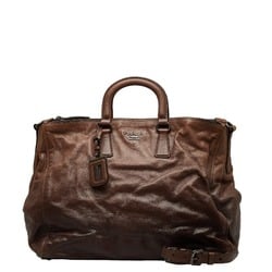 Prada Shoulder Bag Handbag Brown Leather Women's PRADA