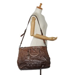 Prada Shoulder Bag Handbag Brown Leather Women's PRADA