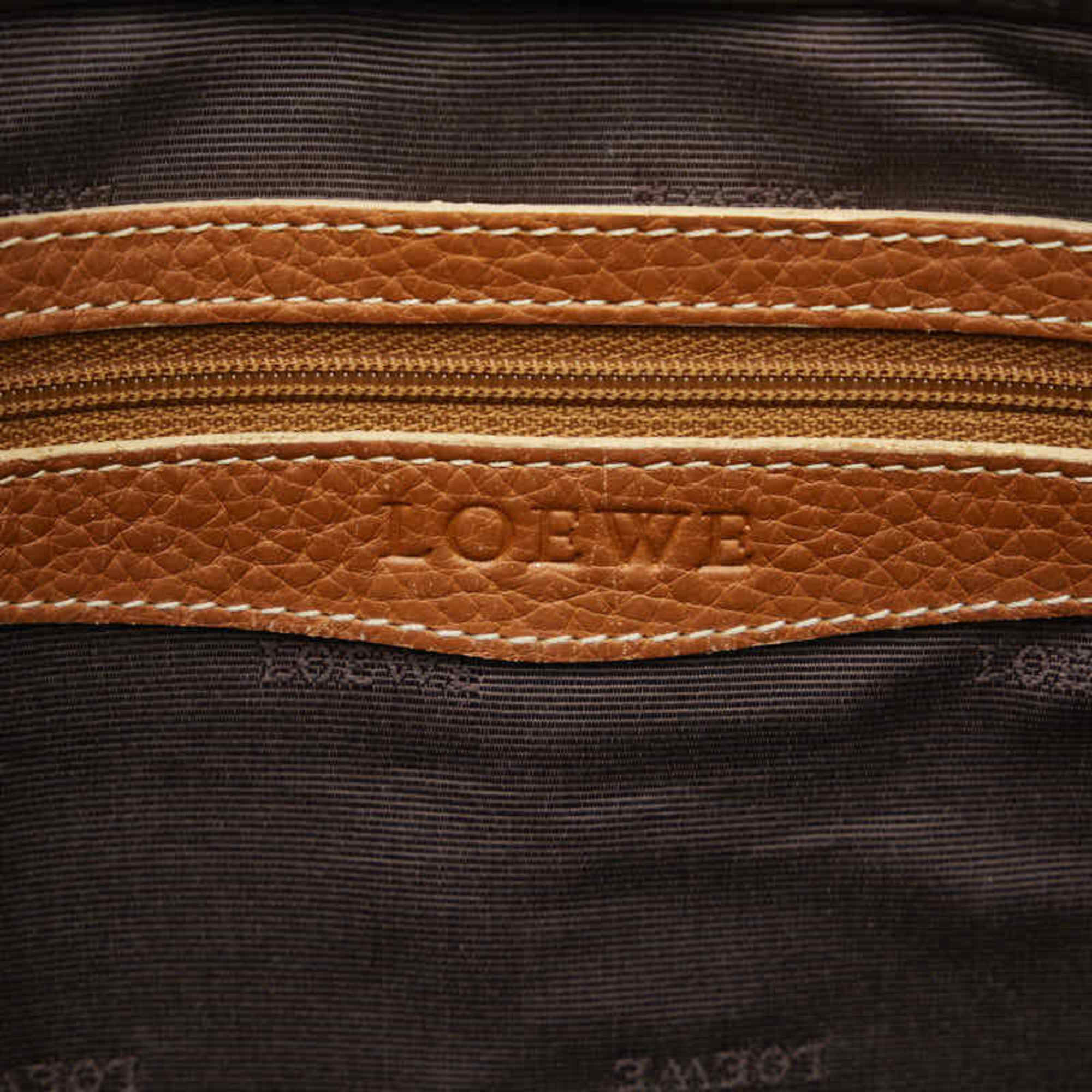 LOEWE Handbag Tote Bag Brown Leather Women's