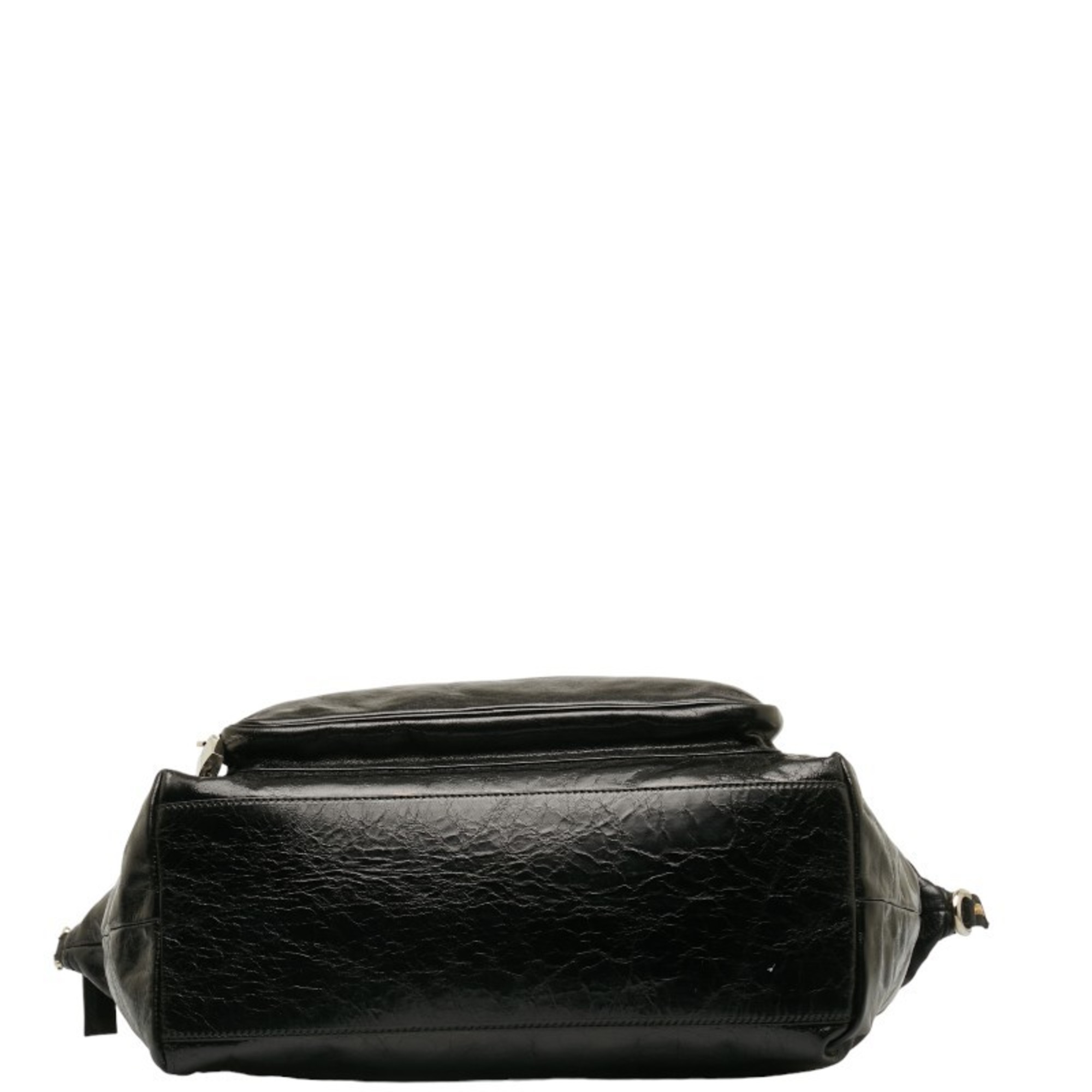 Dolce & Gabbana Leopard Handbag Chain Shoulder Bag Black Leather Women's DOLCE&GABBANA
