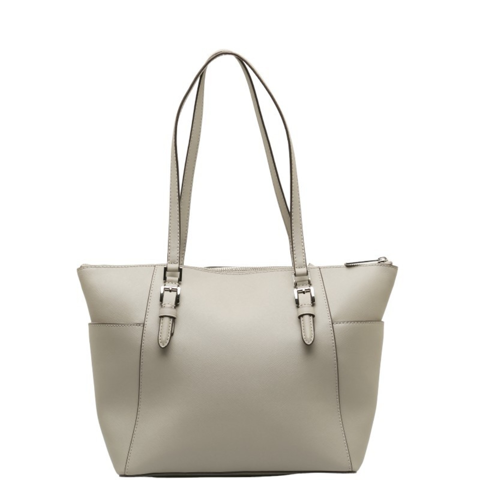 Michael Kors Tote Bag Handbag Grey Leather Women's