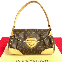 LOUIS VUITTON Beverly MM Monogram Leather Brown Handbag 28794