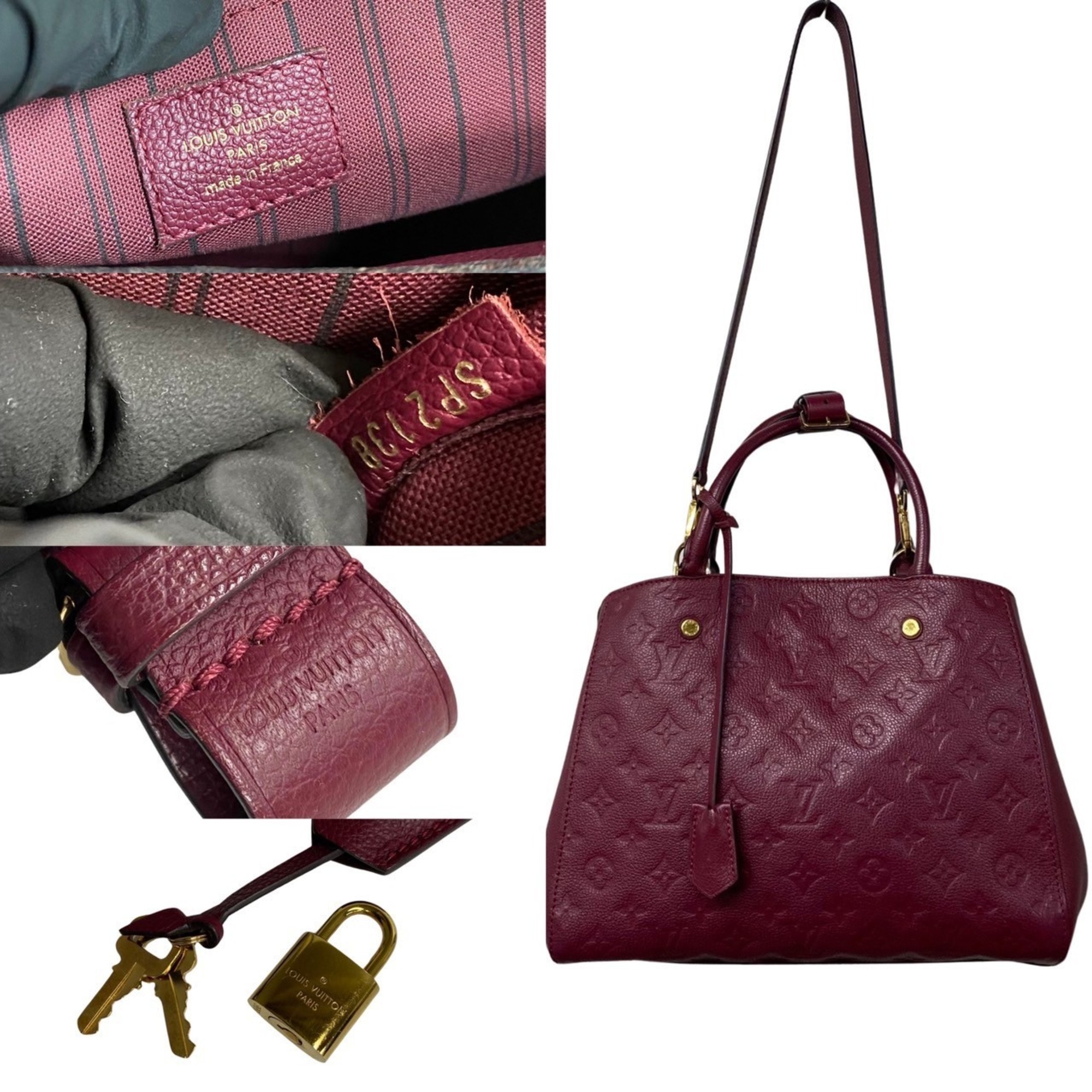 LOUIS VUITTON Louis Vuitton Montaigne MM Monogram Empreinte 2way Handbag Shoulder Bag 96456