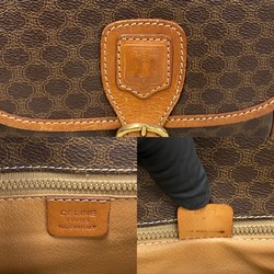 CELINE Macadam Blason Triomphe Leather Shoulder Bag Pochette Brown 32627