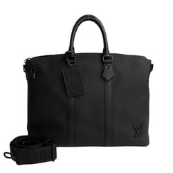 LOUIS VUITTON Louis Vuitton Aerogram Lockit Leather 2way Handbag Shoulder Bag Black 24263