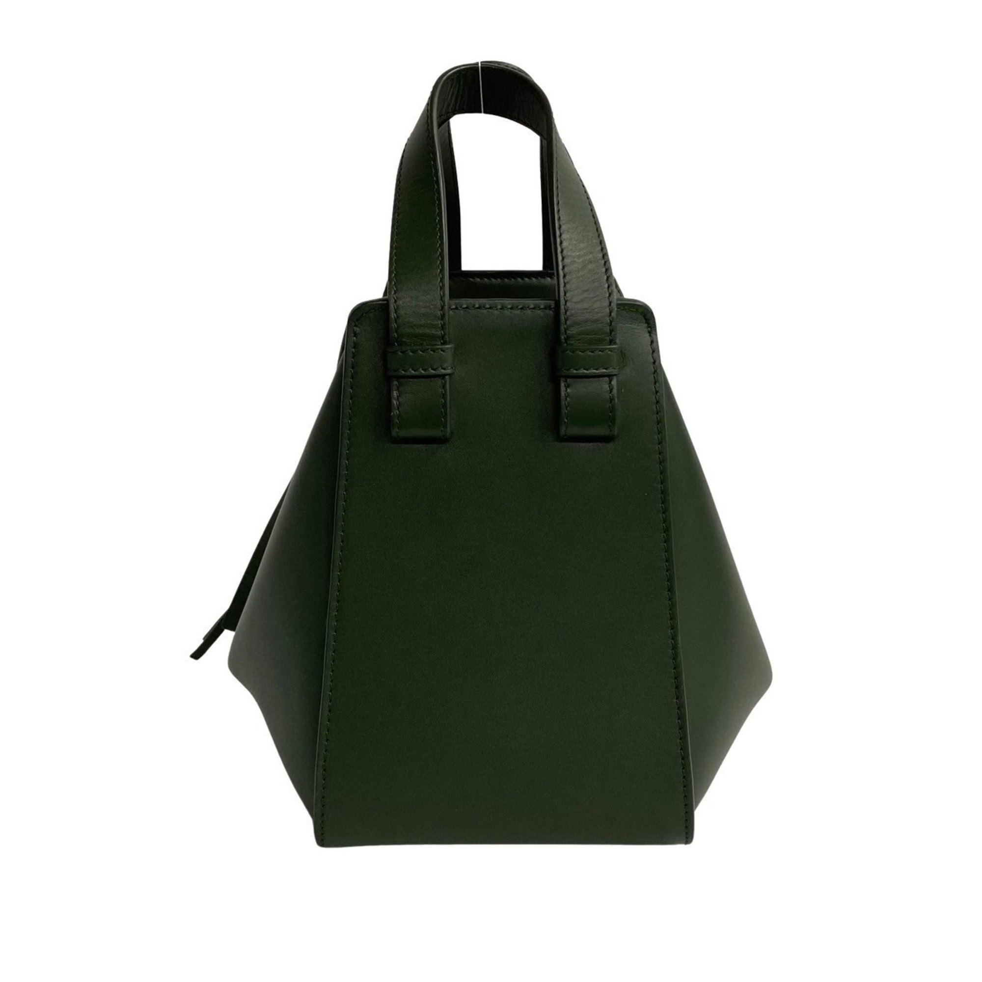 LOEWE Hammock Anagram Leather 2way Handbag Shoulder Bag Green 28675