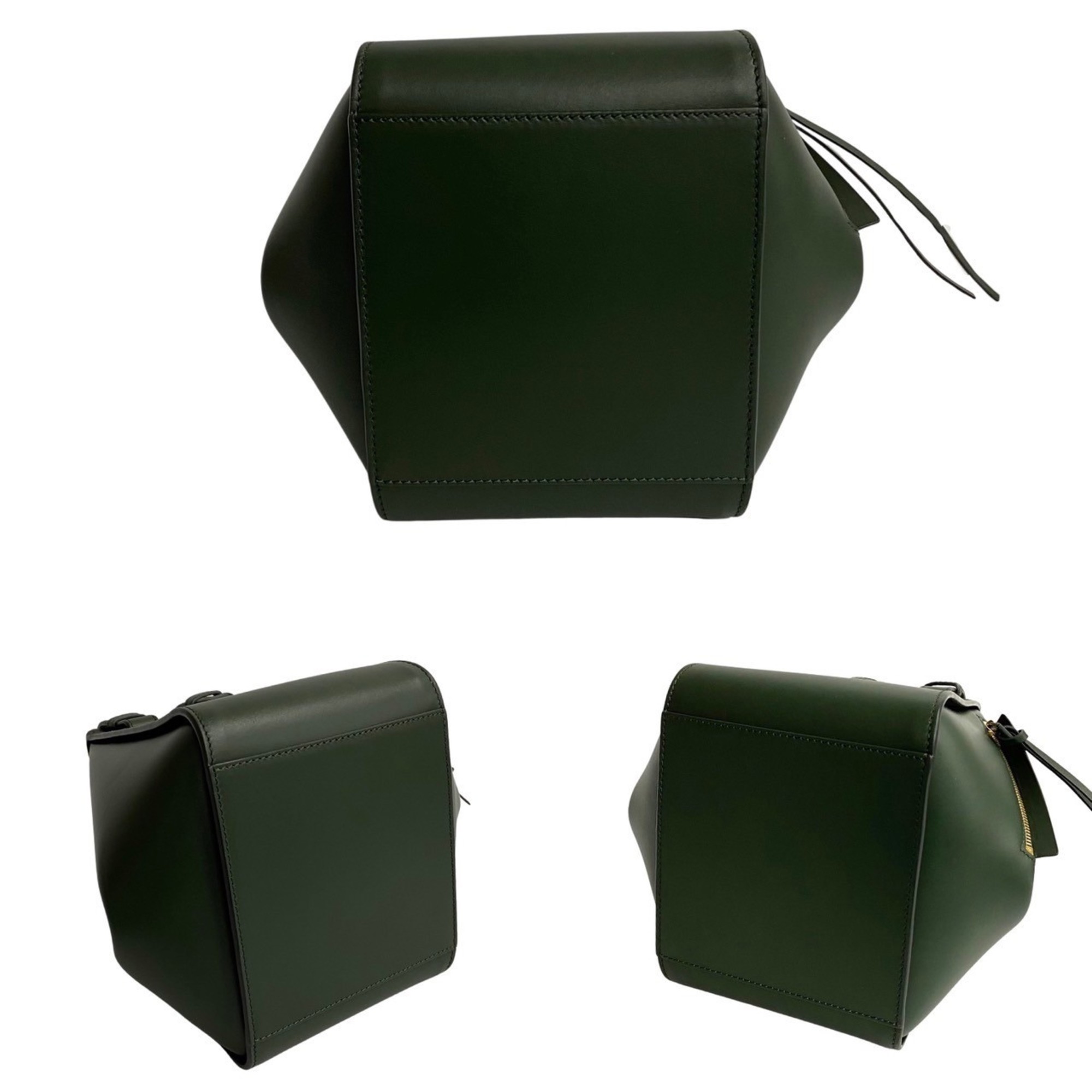 LOEWE Hammock Anagram Leather 2way Handbag Shoulder Bag Green 28675