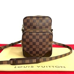 LOUIS VUITTON Louis Vuitton Amazon Damier Leather SP Custom Order Shoulder Bag Pochette Brown 16244