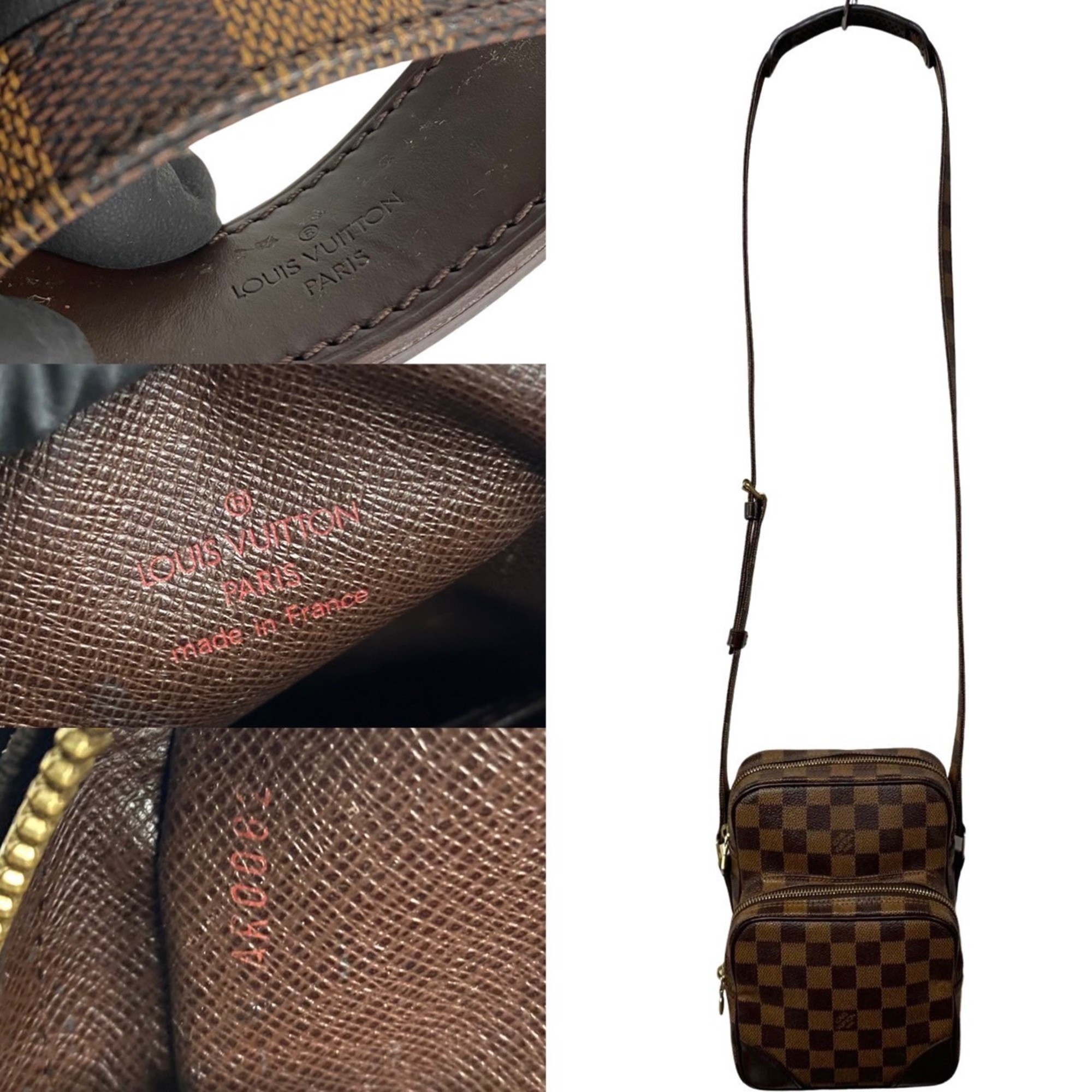 LOUIS VUITTON Louis Vuitton Amazon Damier Leather SP Custom Order Shoulder Bag Pochette Brown 16244