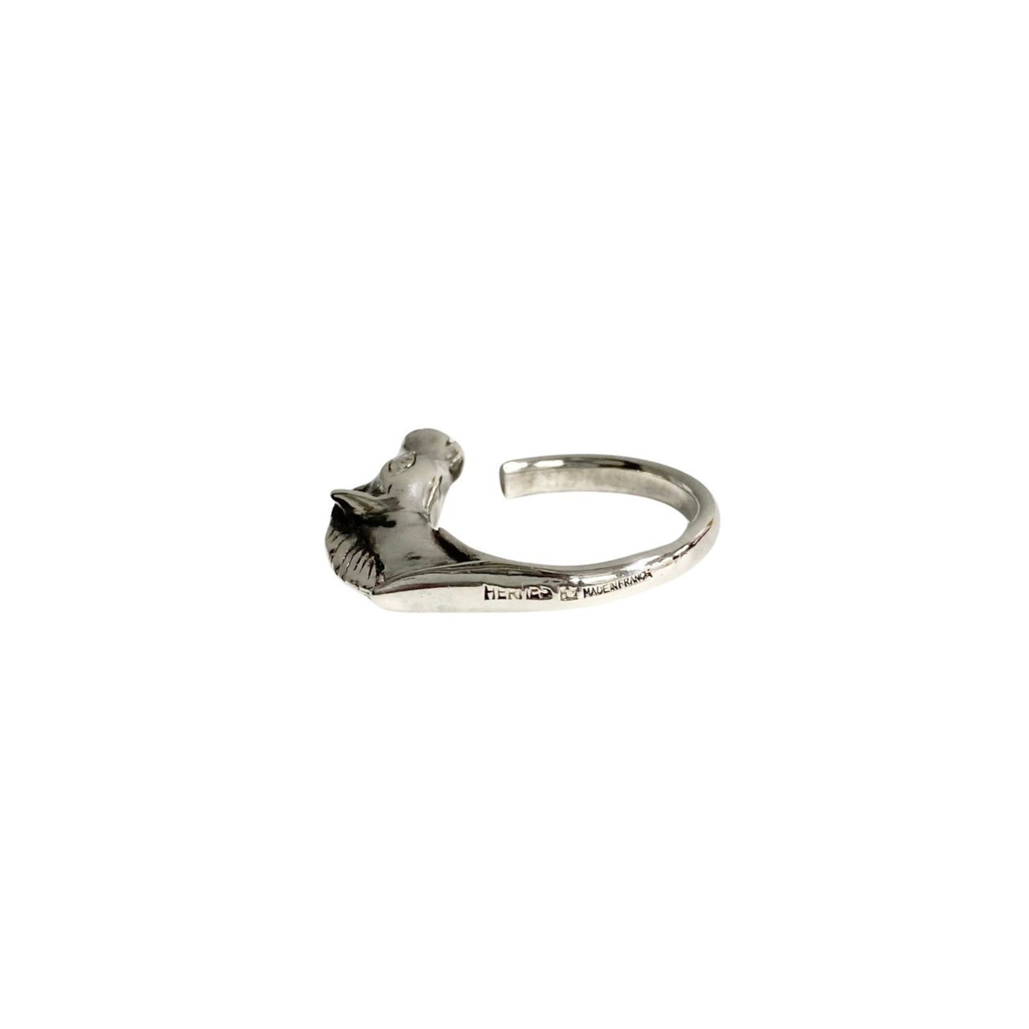HERMES Cheval Horse Ring, Silver 925, Women's 13686