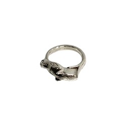 HERMES Cheval Horse Ring, Silver 925, Women's 13686
