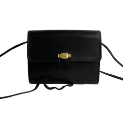 Christian Dior hardware leather shoulder bag pochette sacoche black 26318