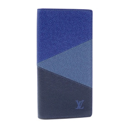 Louis Vuitton Bifold Long Wallet Taiga V Portefeuille Brother NM Men's M30713 Blue