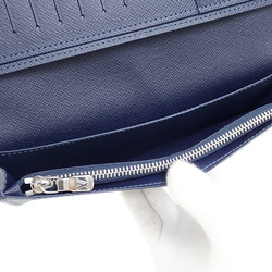 Louis Vuitton Bifold Long Wallet Taiga V Portefeuille Brother NM Men's M30713 Blue