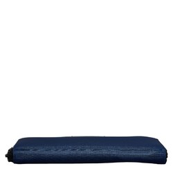 Prada Plate Round Long Wallet M506 Blue Nylon Men's PRADA