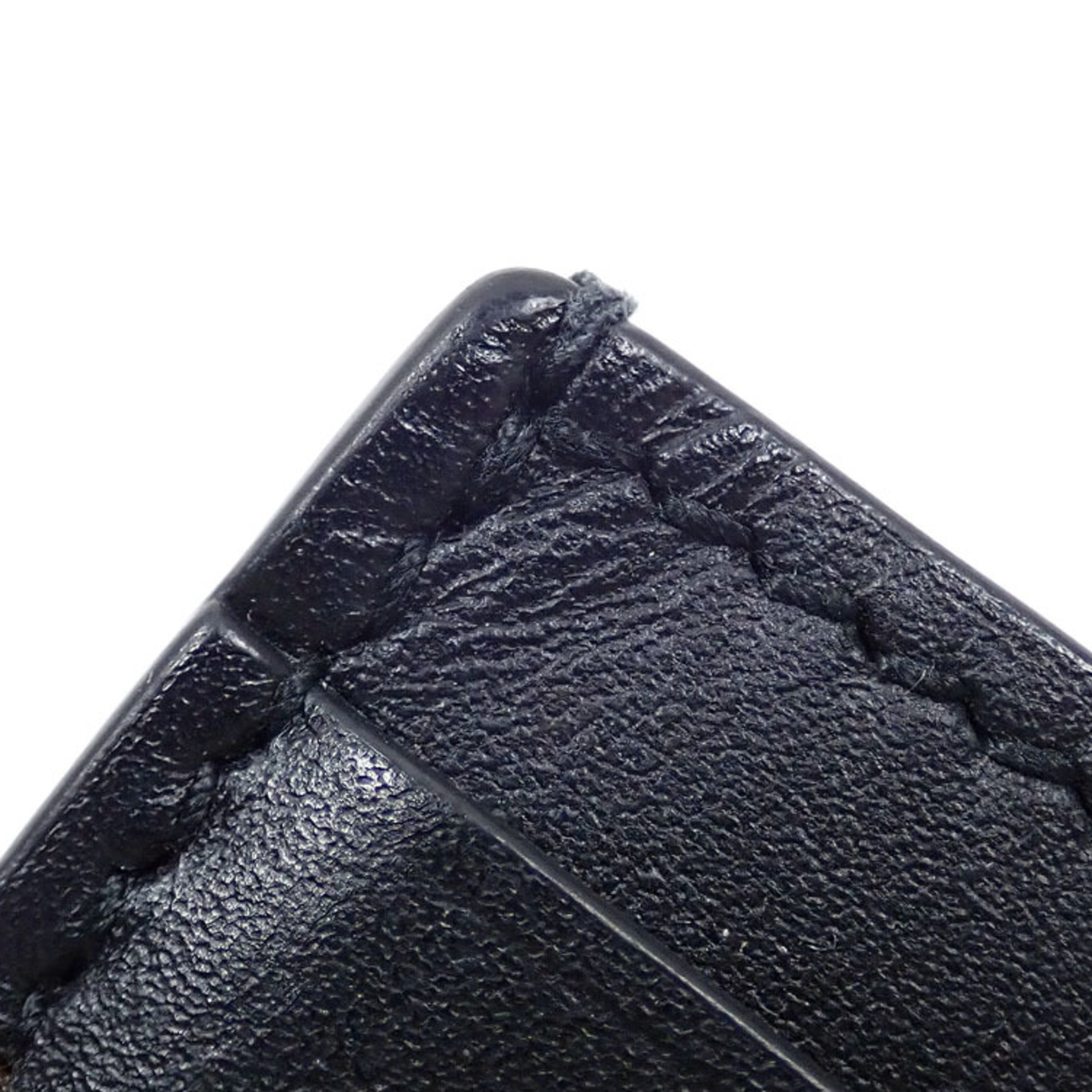Gucci Card Case GG Supreme Men's Beige Black PVC Leather 451277 Tiger