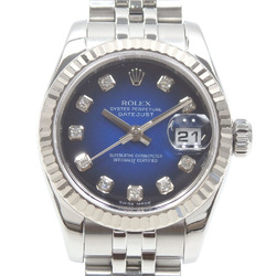 Rolex Datejust 26 Ladies 179174G Automatic M number made around 2007-2008 SS WG Diamond watch winding Blue gradation dial