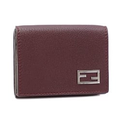 Fendi Trifold Wallet Men's Red Calf Leather 7M0280 AJF6 F1HRV