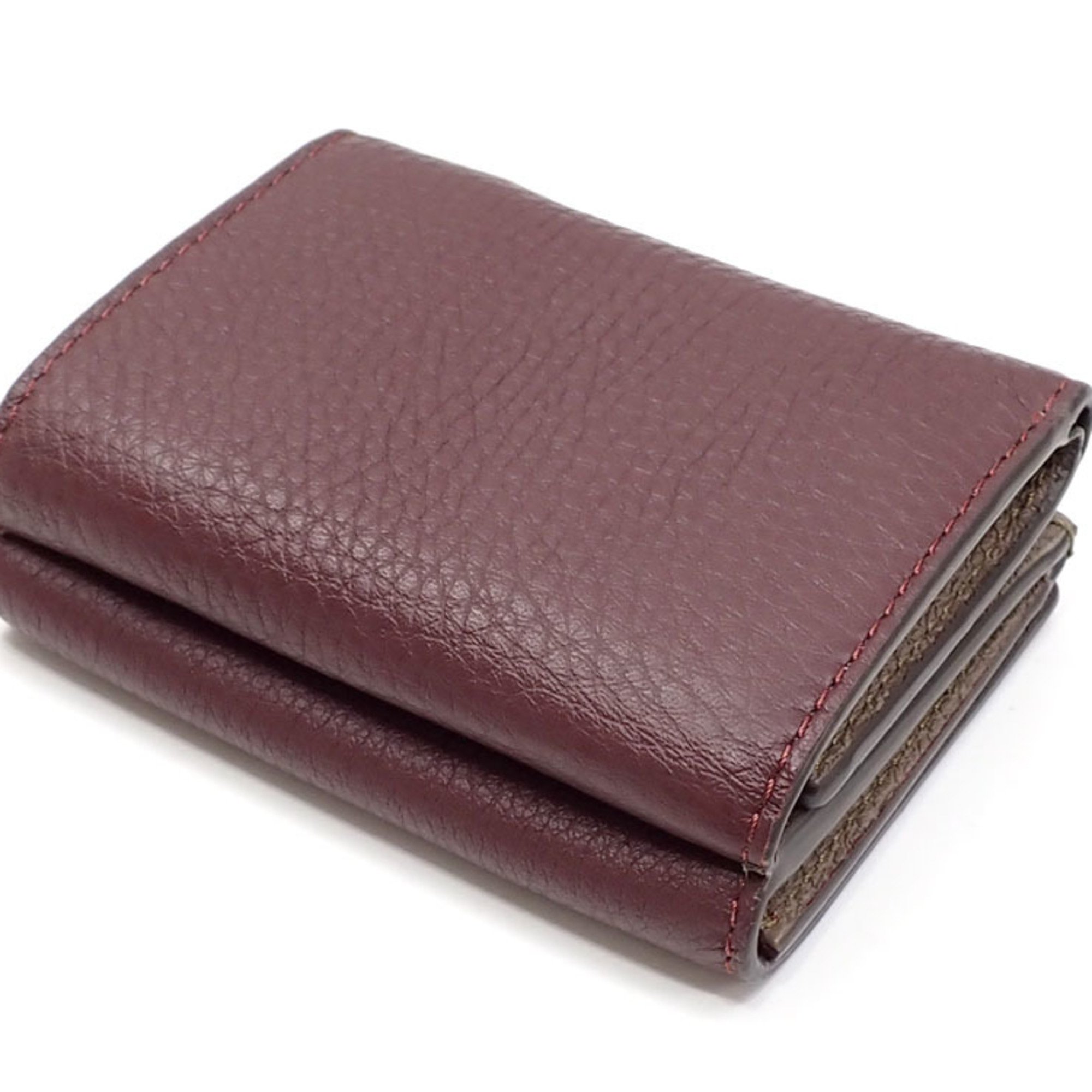 Fendi Trifold Wallet Men's Red Calf Leather 7M0280 AJF6 F1HRV