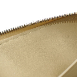 Bottega Veneta Round Long Wallet Intrecciato Beige Calf Leather 608053 Women's Men's Zip Around