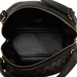 Celine Macadam Handbag Black PVC Leather Women's CELINE