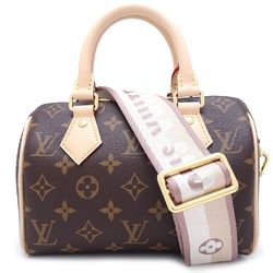 LOUIS VUITTON Louis Vuitton Monogram Speedy Bandouliere 20 M46222 Handbag Beige Brown 351103 ☆