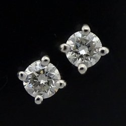 TIFFANY&Co. Tiffany Diamond Earrings, Single Diamond, Pt950 Platinum 291501