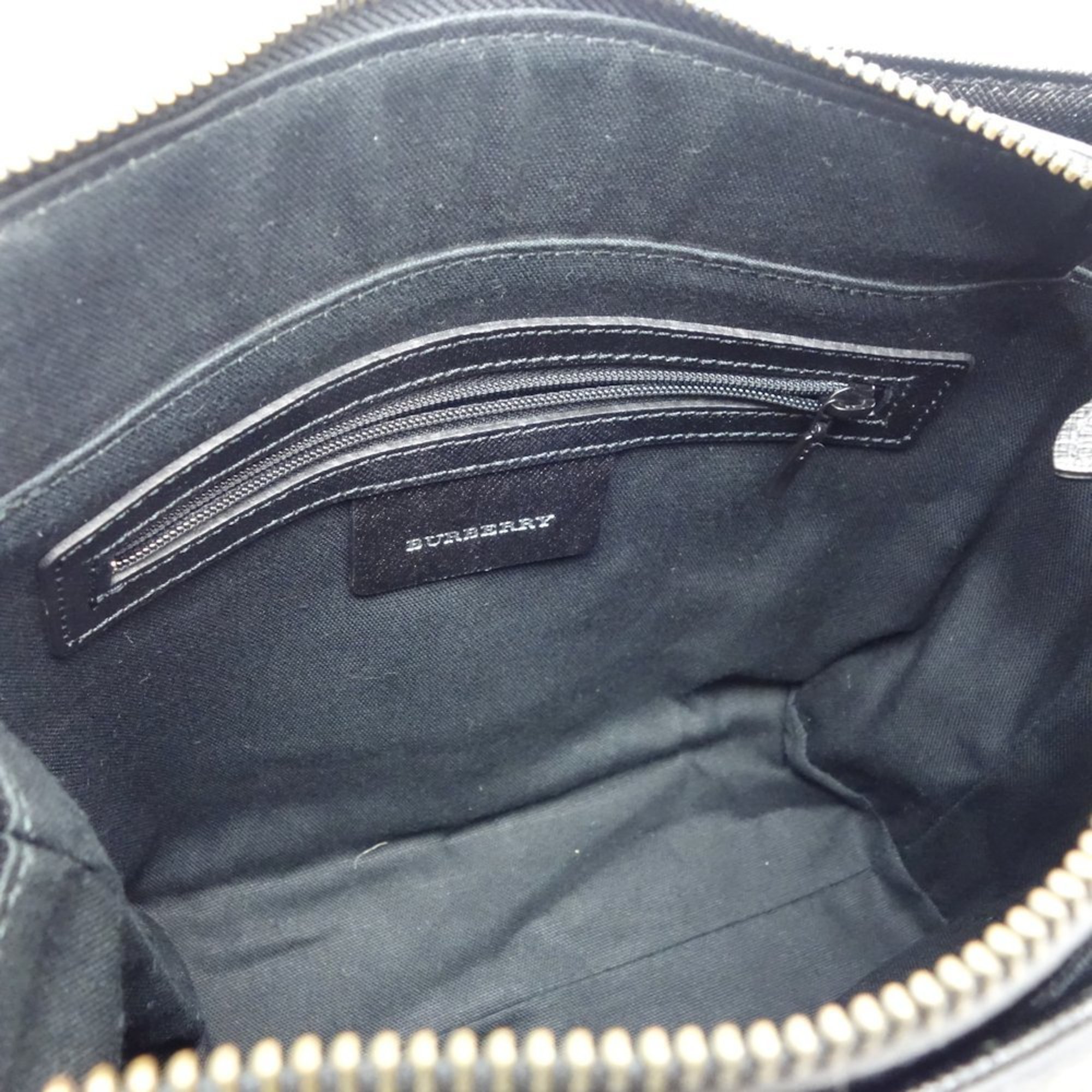 BURBERRY Nova Check Handbag Canvas x Leather Beige Black 450294