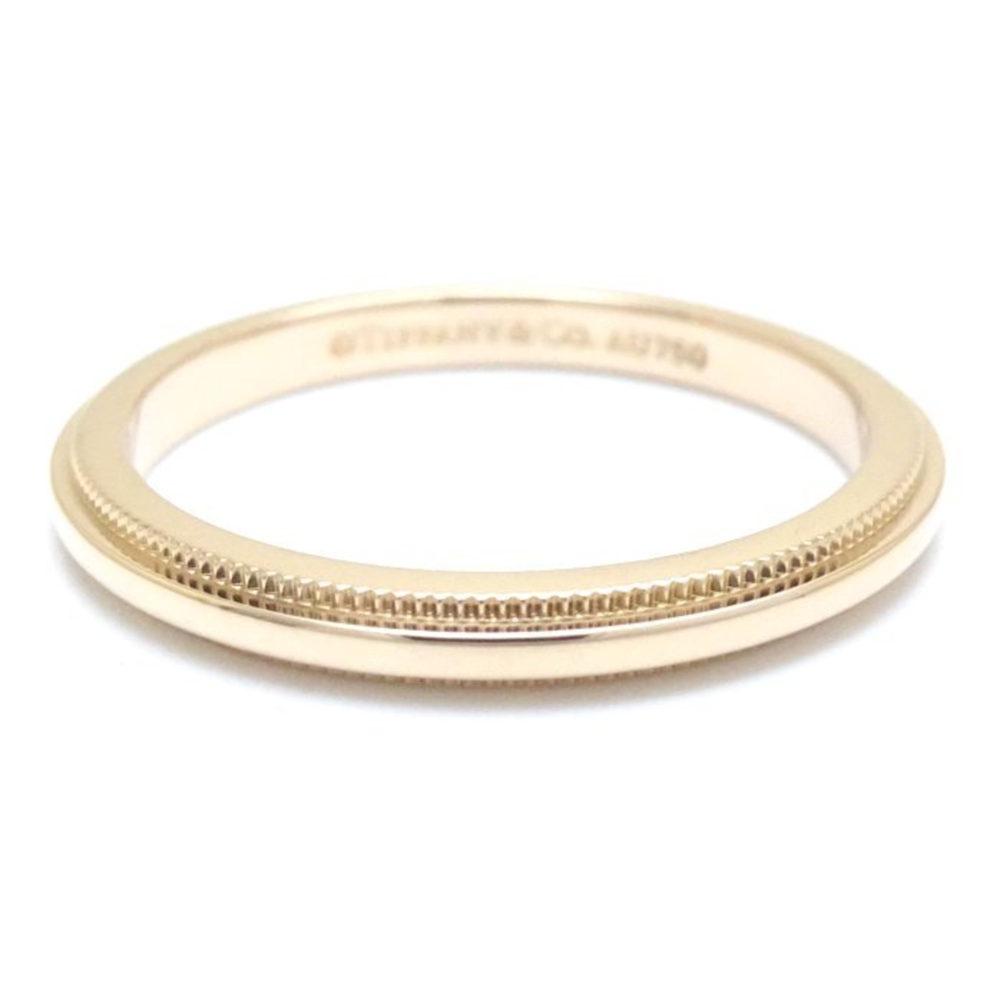 TIFFANY&Co. Tiffany Milgrain Ring 2mm 750PG Pink Gold K18RG Rose 291549