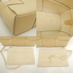 BOTTEGA VENETA Arco 709337 Tote Bag Maxi Intrecciato Leather Porridge 251622