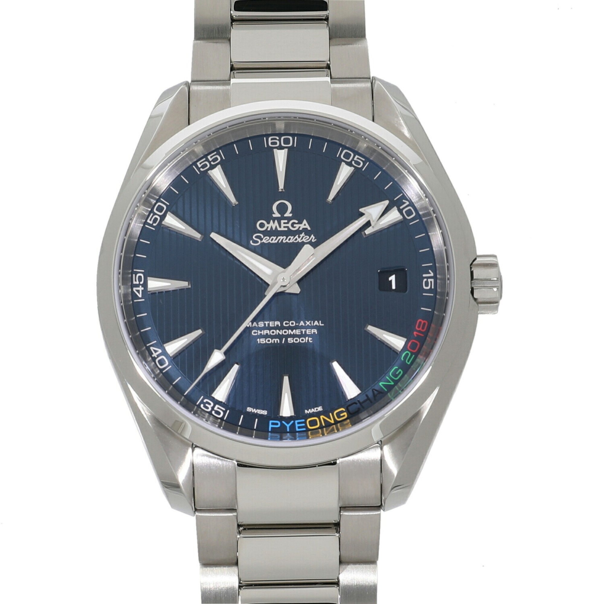 OMEGA Seamaster Aqua Terra 150M PyeongChang 2018 Limited Edition World 522.10.42.21.03.001 Blue Men's Watch