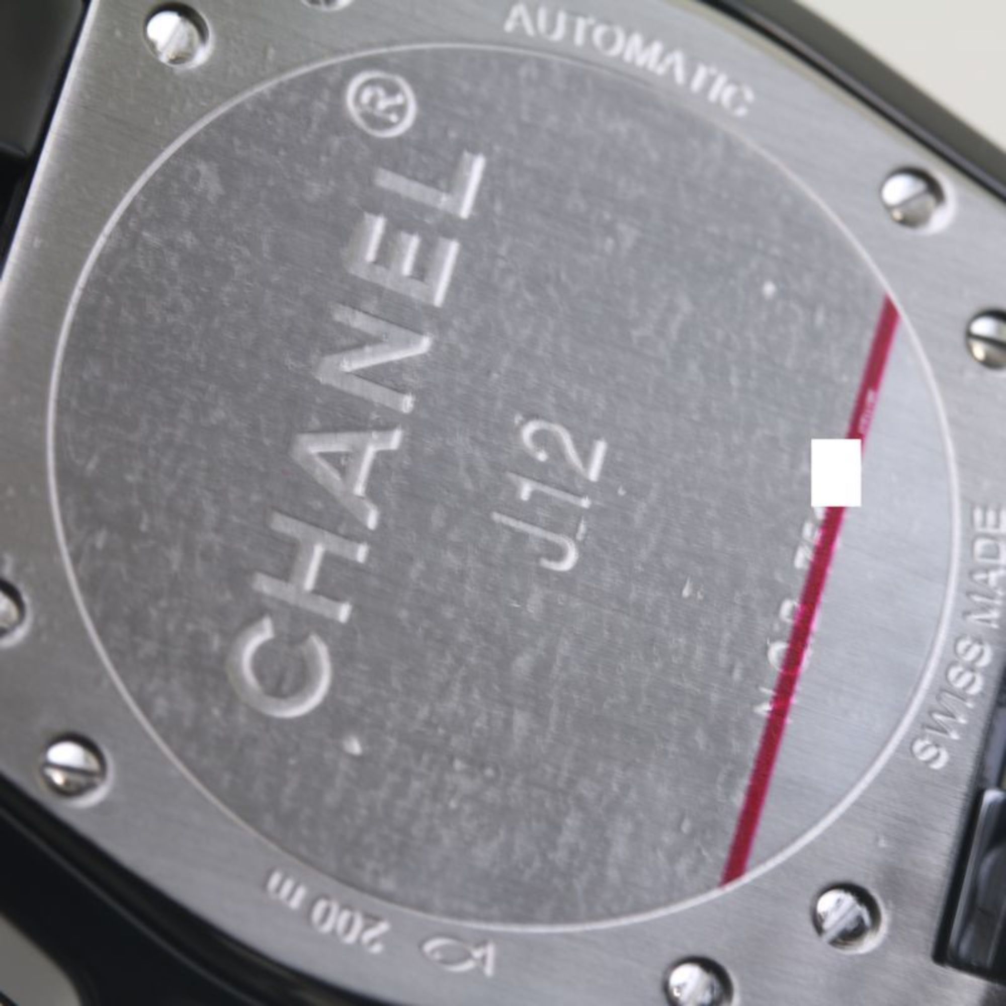 CHANEL J12 12P Diamond H1626 Late Model Black Ceramic x Stainless Steel Men's 39395 Watch