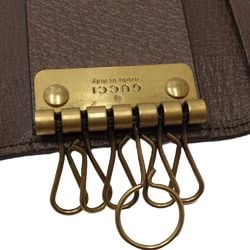 GUCCI Gucci Key Case 603732 GG Supreme Ophidia Canvas x Leather Beige Brown 180354